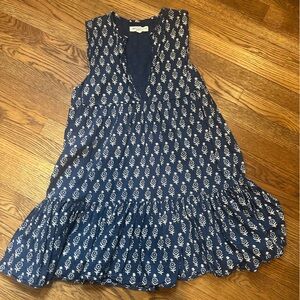 Blue and White Patterned Dress